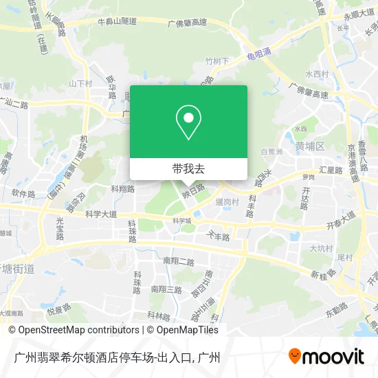 广州翡翠希尔顿酒店停车场-出入口地图