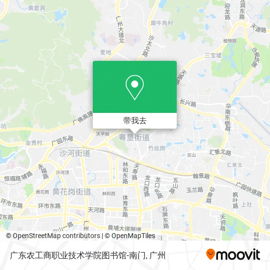 广东农工商职业技术学院图书馆-南门地图