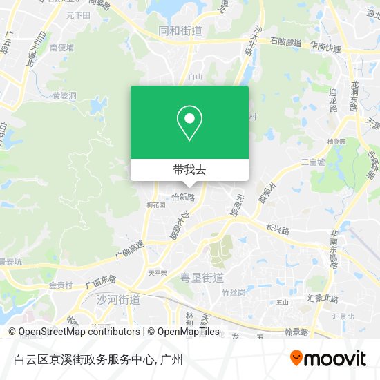 白云区京溪街政务服务中心地图