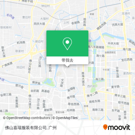 佛山嘉瑞服装有限公司地图