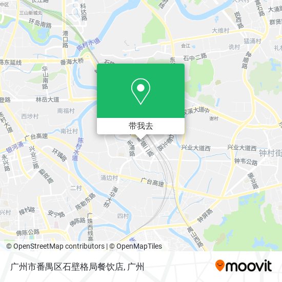 广州市番禺区石壁格局餐饮店地图