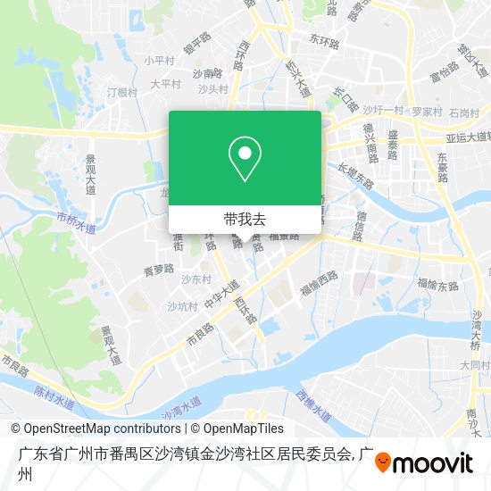广东省广州市番禺区沙湾镇金沙湾社区居民委员会地图