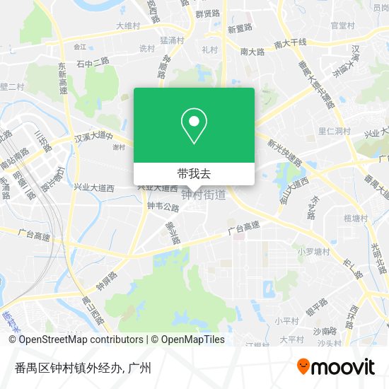 番禺区钟村镇外经办地图