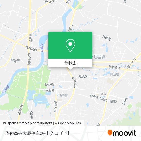 华侨商务大厦停车场-出入口地图