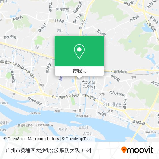广州市黄埔区大沙街治安联防大队地图