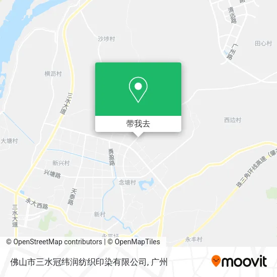 佛山市三水冠纬润纺织印染有限公司地图