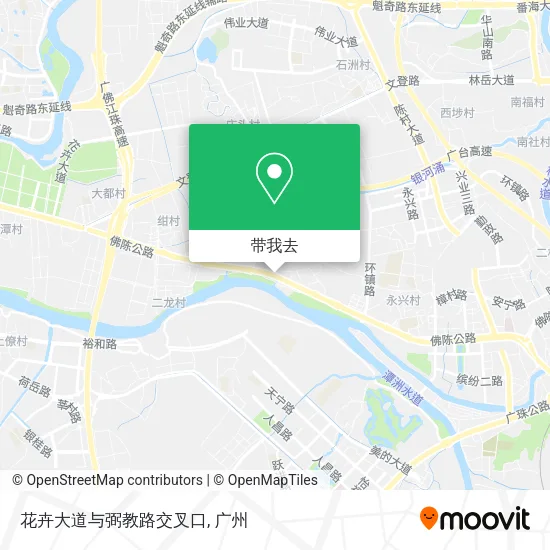 花卉大道与弼教路交叉口地图