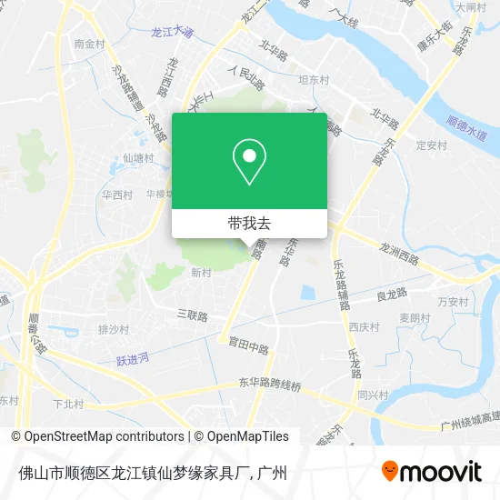 佛山市顺德区龙江镇仙梦缘家具厂地图
