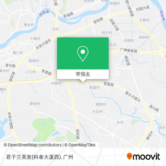 君子兰美发(科泰大厦西)地图