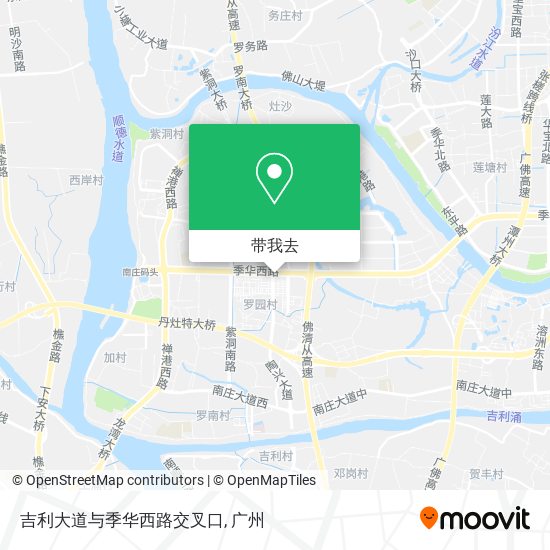 吉利大道与季华西路交叉口地图