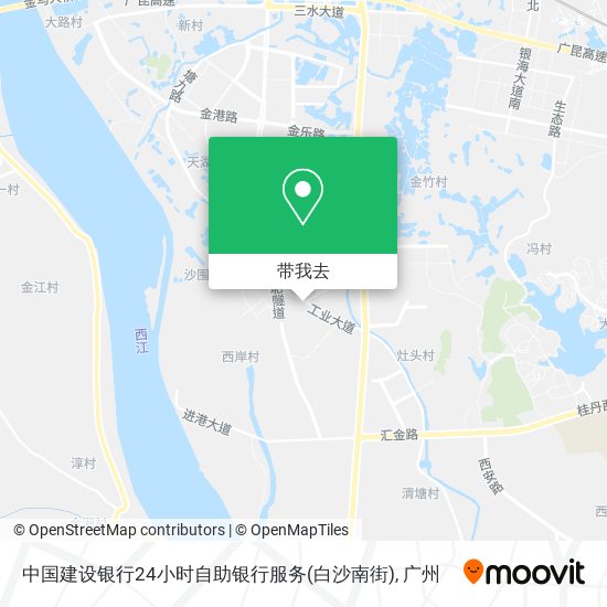 中国建设银行24小时自助银行服务(白沙南街)地图