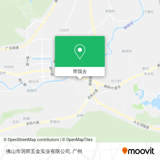 佛山市润昇五金实业有限公司地图