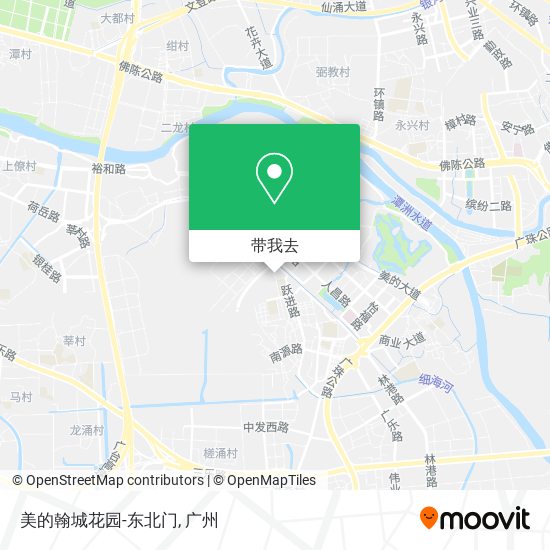 美的翰城花园-东北门地图