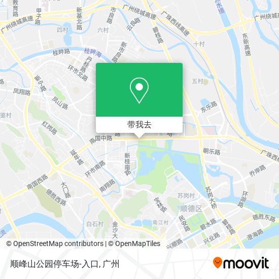 顺峰山公园停车场-入口地图