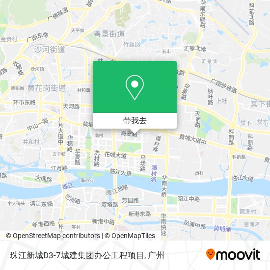 珠江新城D3-7城建集团办公工程项目地图