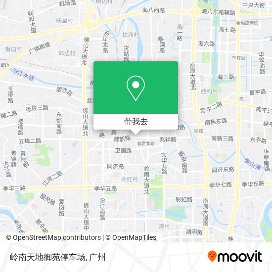岭南天地御苑停车场地图