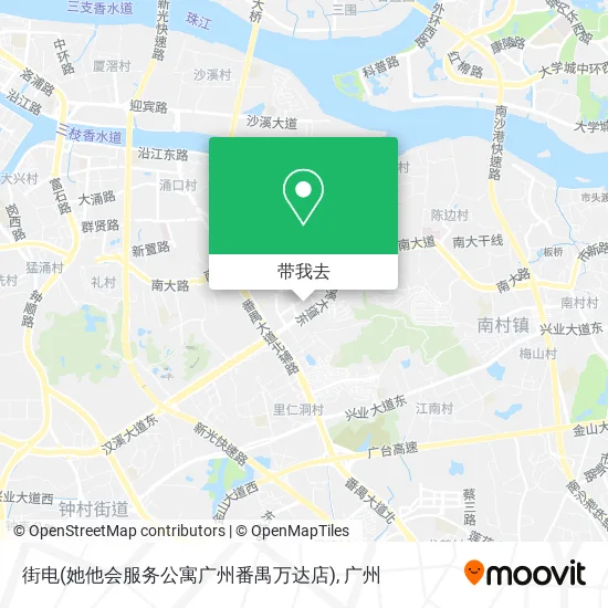街电(她他会服务公寓广州番禺万达店)地图