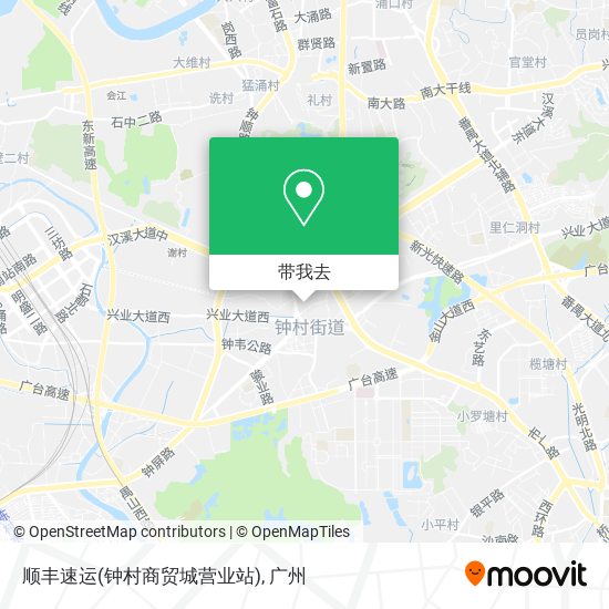 顺丰速运(钟村商贸城营业站)地图