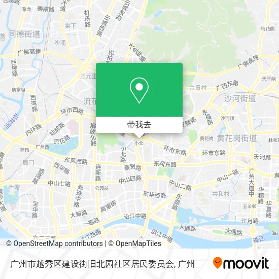 广州市越秀区建设街旧北园社区居民委员会地图