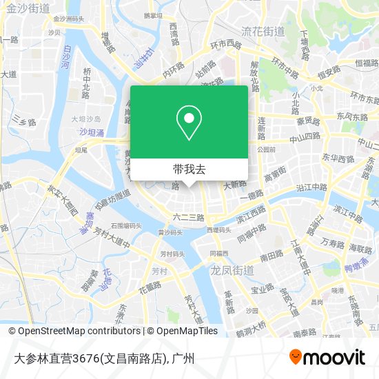 大参林直营3676(文昌南路店)地图