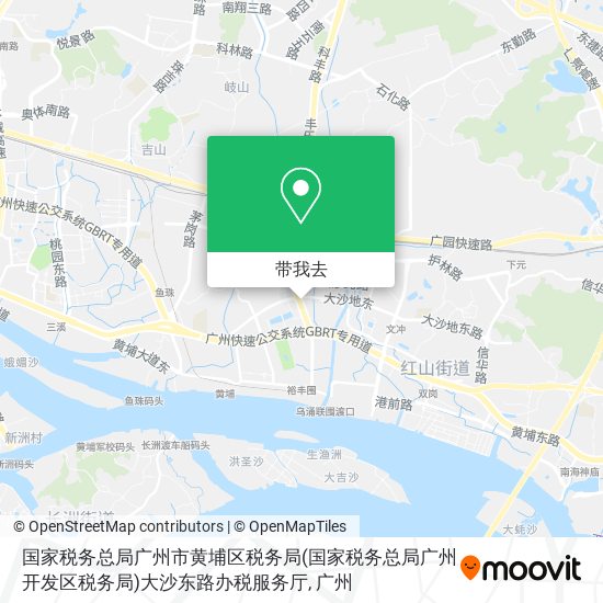 国家税务总局广州市黄埔区税务局(国家税务总局广州开发区税务局)大沙东路办税服务厅地图