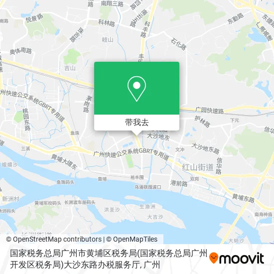 国家税务总局广州市黄埔区税务局(国家税务总局广州开发区税务局)大沙东路办税服务厅地图