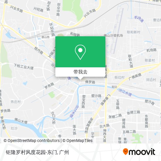钜隆罗村风度花园-东门地图
