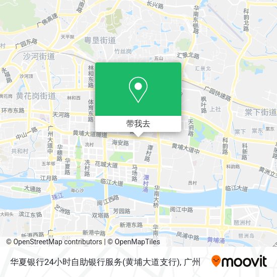华夏银行24小时自助银行服务(黄埔大道支行)地图