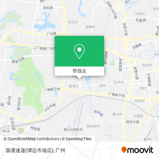 圆通速递(谭边市场店)地图