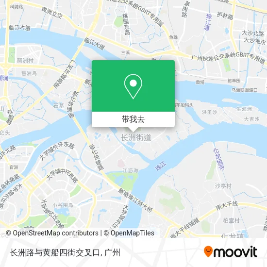 长洲路与黄船四街交叉口地图