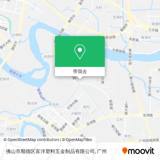 佛山市顺德区富洋塑料五金制品有限公司地图