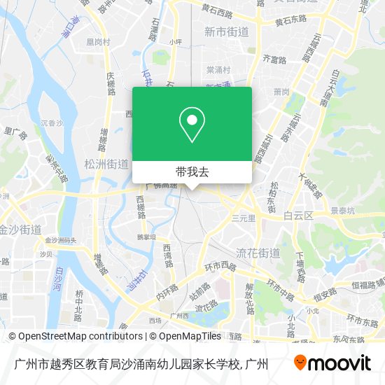 广州市越秀区教育局沙涌南幼儿园家长学校地图