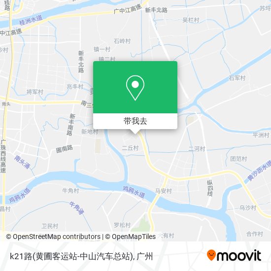 k21路(黄圃客运站-中山汽车总站)地图