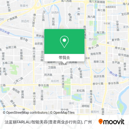 法蓝丽FARLALI智能美容(普君商业步行街店)地图