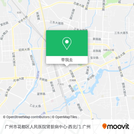 广州市花都区人民医院肾脏病中心-西北门地图