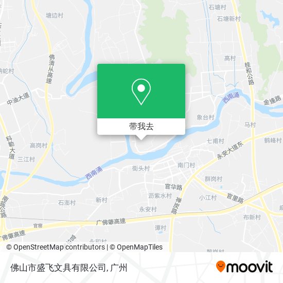 佛山市盛飞文具有限公司地图