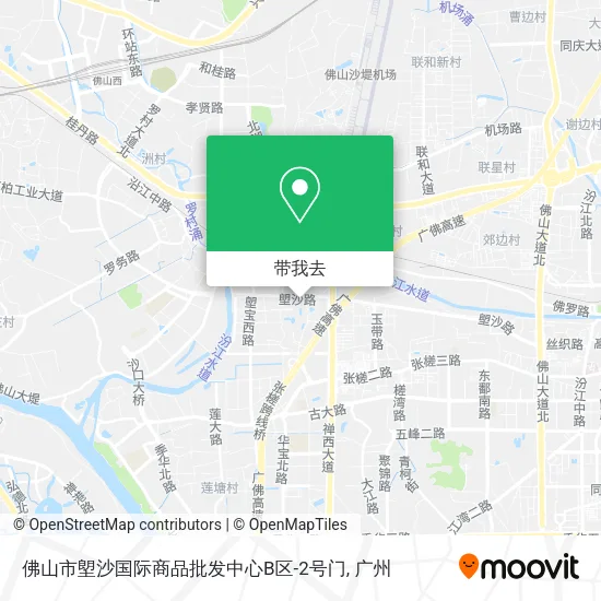 佛山市塱沙国际商品批发中心B区-2号门地图