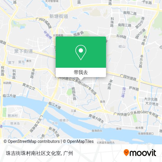 珠吉街珠村南社区文化室地图