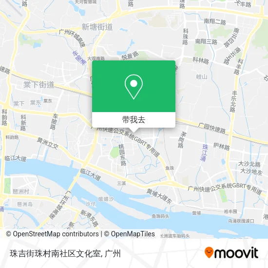 珠吉街珠村南社区文化室地图