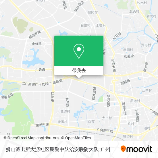狮山派出所大沥社区民警中队治安联防大队地图