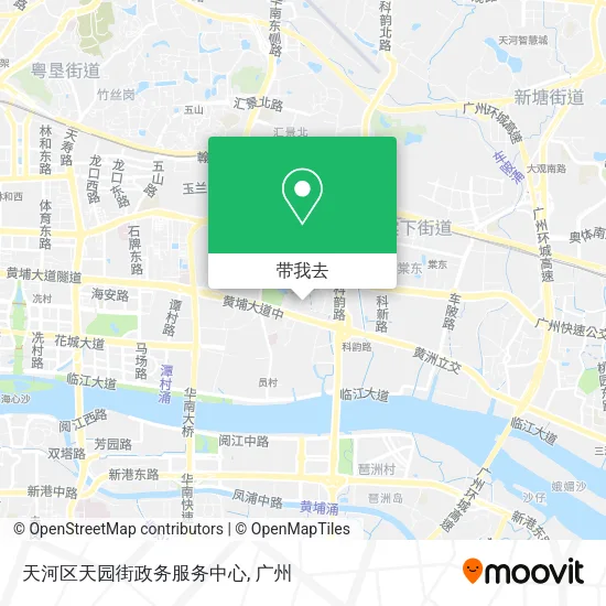 天河区天园街政务服务中心地图