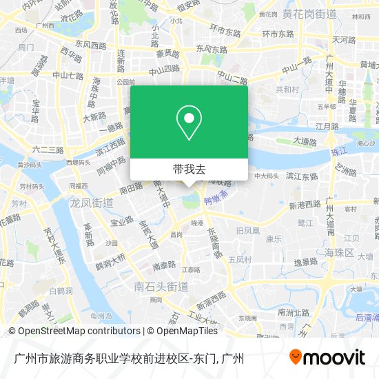 广州市旅游商务职业学校前进校区-东门地图