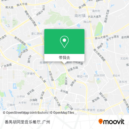 番禺胡同里音乐餐厅地图