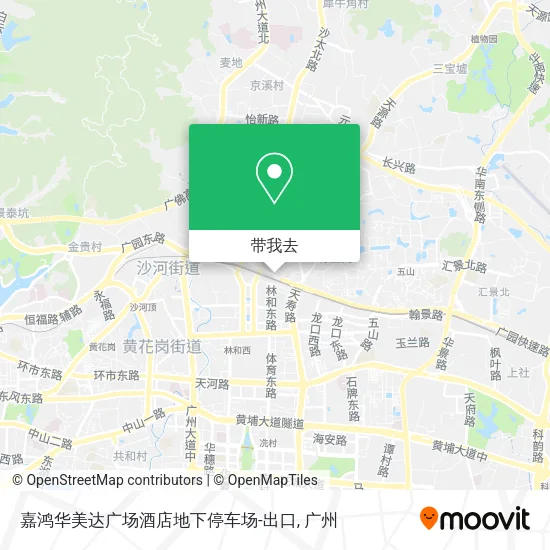 嘉鸿华美达广场酒店地下停车场-出口地图