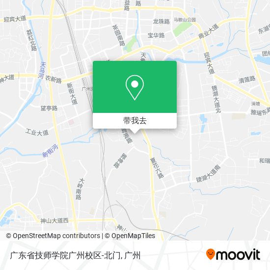 广东省技师学院广州校区-北门地图