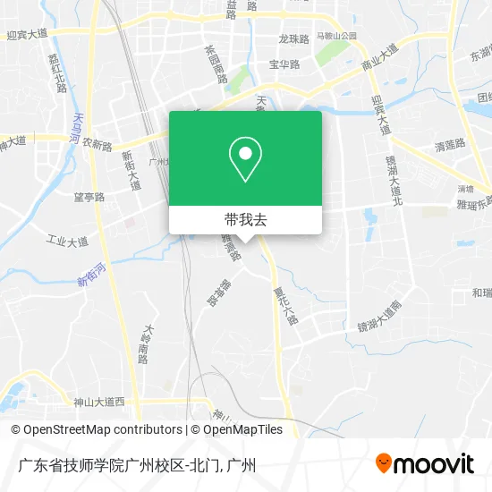 广东省技师学院广州校区-北门地图