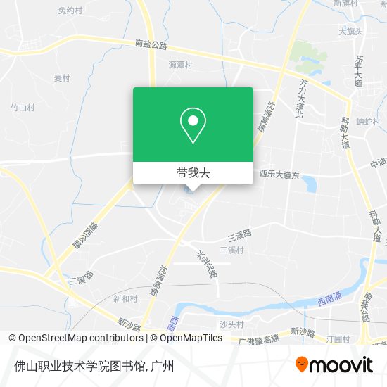 佛山职业技术学院图书馆地图