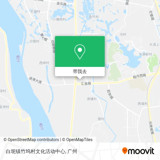 白坭镇竹坞村文化活动中心地图