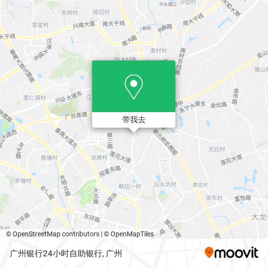 广州银行24小时自助银行地图