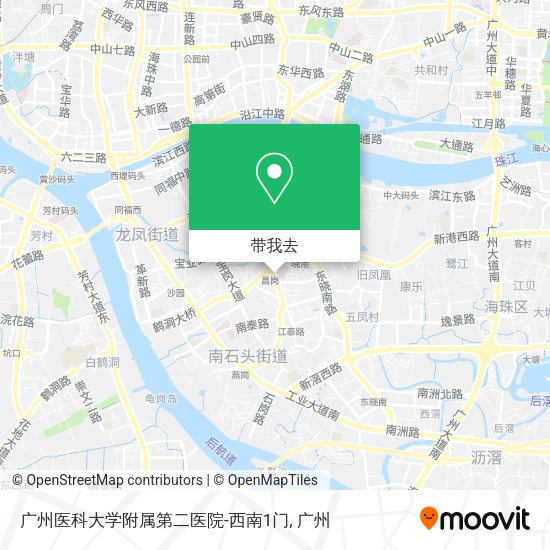 广州医科大学附属第二医院-西南1门地图